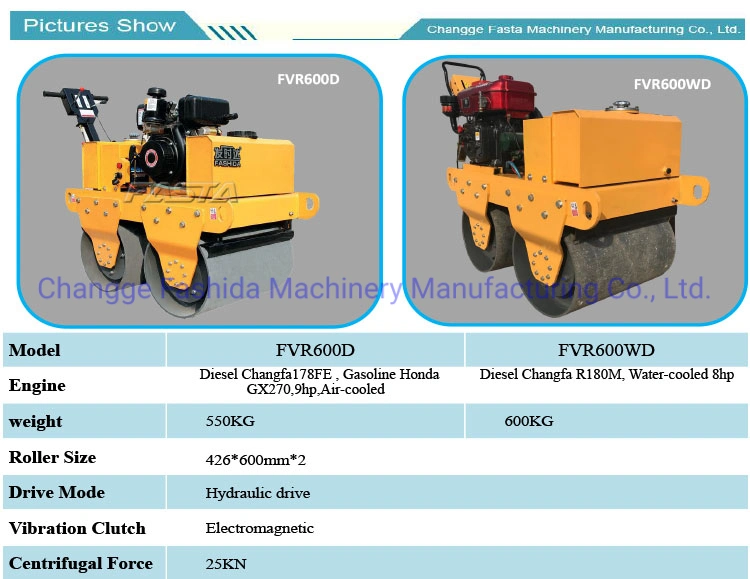 Fasta Fvr850 Ride on Road Roller Best Quality Promotion Full Hydraulic Road Roller Compctor