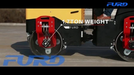 1500-kg-Straßenwalzen-Benzinmotor mit EPA-Doppeltrommelverdichter